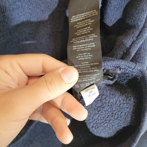 Merrell Womens Sweater Weather XL Blue Pullover Button Collar Pockets Casual EUC - Picture 10 of 11